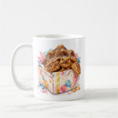Funny Grumpy Watercolor Happy Birthday Gift Turtle コーヒーマグカップ (左)