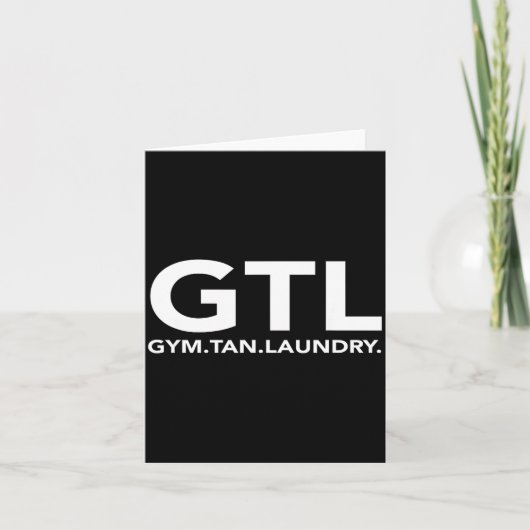 Funny Gtl Gift - Funny Gym Tan Laundry New Jersey カード (正面)