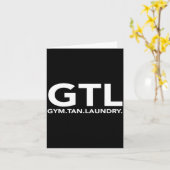 Funny Gtl Gift - Funny Gym Tan Laundry New Jersey カード (黄色い花)