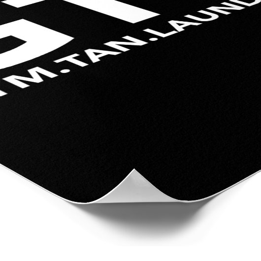 Funny Gtl Gift - Funny Gym Tan Laundry New Jersey  ポスター (角)