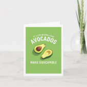 Funny Guacamole Avocado Joke Card カード (正面)