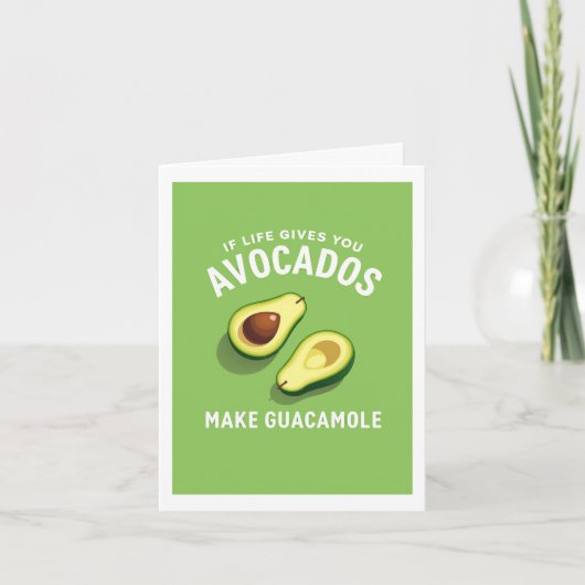 Funny Guacamole Avocado Joke Card カード (正面)