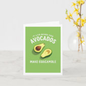 Funny Guacamole Avocado Joke Card カード (黄色い花)