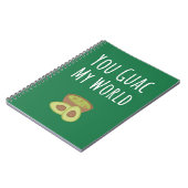 Funny Guacamole Gifts Green Avocado Cute Fruit Pun ノートブック (左側)