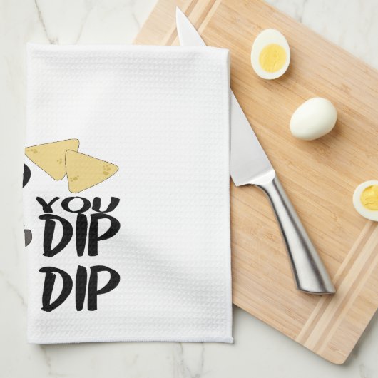 Funny Guacamole When I Dip キッチンタオル (四つ折り)