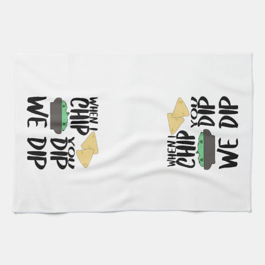 Funny Guacamole When I Dip キッチンタオル (横)