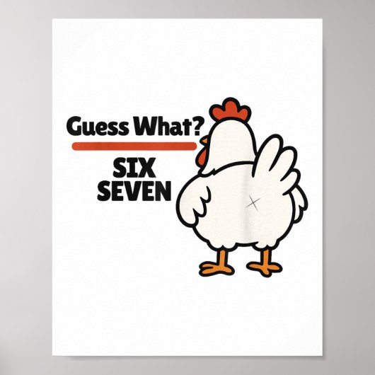 Funny Guess What Chicken 67 Six Seven Meme  ポスター (正面)