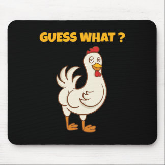 Funny Guess What Chicken Butt! Farm Chicken Art Sk マウスパッド