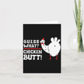 Funny Guess What_ Chicken Butt! Graphic Design  カード (正面)