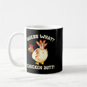 Funny Guess What_ Chicken Butt! Graphic Design  コーヒーマグカップ (左)