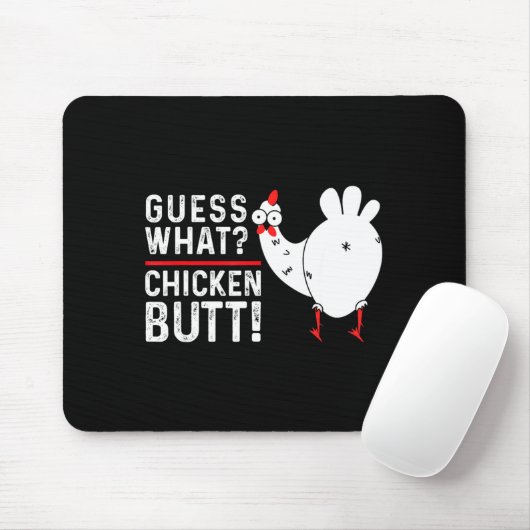 Funny Guess What_ Chicken Butt! Graphic Design  マウスパッド (マウス)
