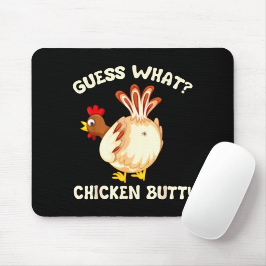 Funny Guess What_ Chicken Butt! Graphic Design  マウスパッド (マウス)
