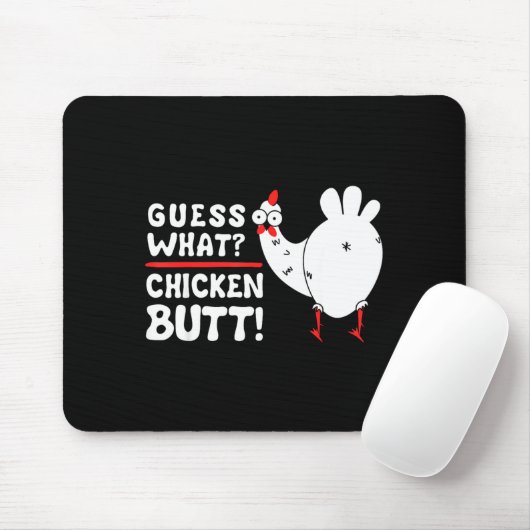 Funny Guess What_ Chicken Butt! Graphic Design  マウスパッド (マウス)
