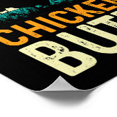 funny guess what chicken butt! white design 247 ポスター (角)