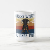 Funny Guess What Wiener Butt Gift Dachshund Love モーフィングマグカップ (中央)