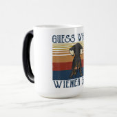 Funny Guess What Wiener Butt Gift Dachshund Love モーフィングマグカップ (正面左)