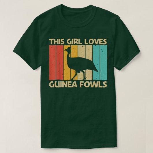 Funny Guinea Fowl Design For Girls Women Guinea He Tシャツ (デザイン正面)
