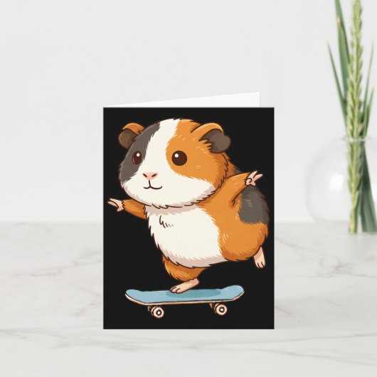 Funny Guinea G Skater Skateboard Ballerina Zoo Boy カード (正面)