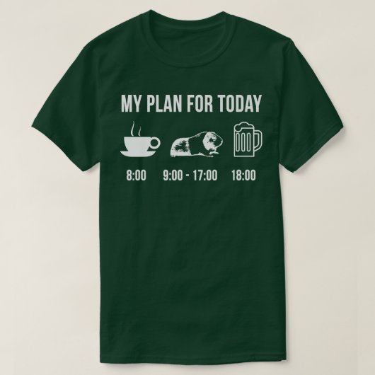 Funny Guinea Pig Animal Zookeeper Wildlife My Plan Tシャツ (デザイン正面)