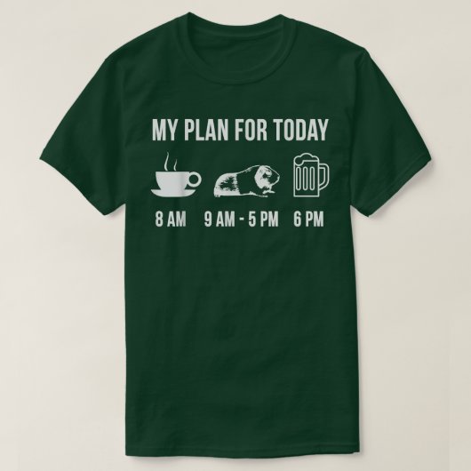 Funny Guinea Pig Animal Zookeeper Wildlife My Plan Tシャツ (デザイン正面)