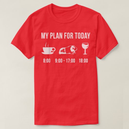 Funny Guinea Pig Animal Zookeeper Wildlife My Plan Tシャツ (デザイン正面)