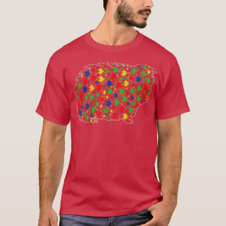 Funny Guinea Pig Animals Puzzle Pieces Autism Awar Tシャツ