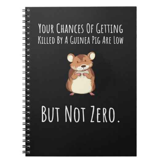 Funny Guinea Pig Gifts Animal Humor Pet Cavy ノートブック (正面)