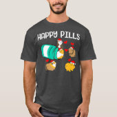 Funny guinea pig Happy Pills pet gift Tシャツ (正面)