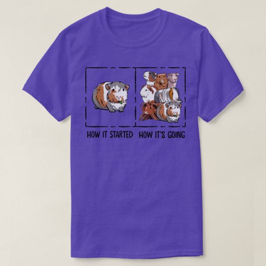 Funny Guinea Pig Lover How It Started Meme Cute Ca Tシャツ (デザイン正面)