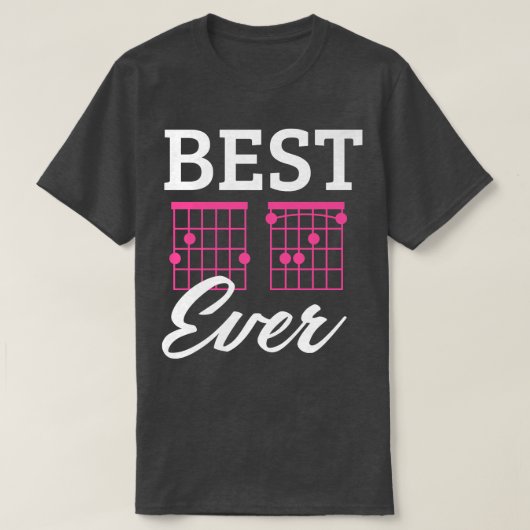 Funny Guitar Best Gf Ever Vintage Music Tシャツ (デザイン正面)