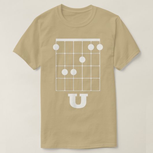 Funny Guitar F Chord U 837 Tシャツ (デザイン正面)