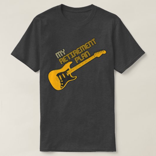 Funny Guitar My Retirement Plan Vintage Music770 Tシャツ (デザイン正面)