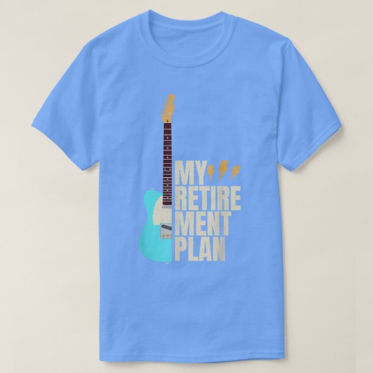 Funny Guitar My Retirement Plan Vintage Music  Tシャツ (デザイン正面)