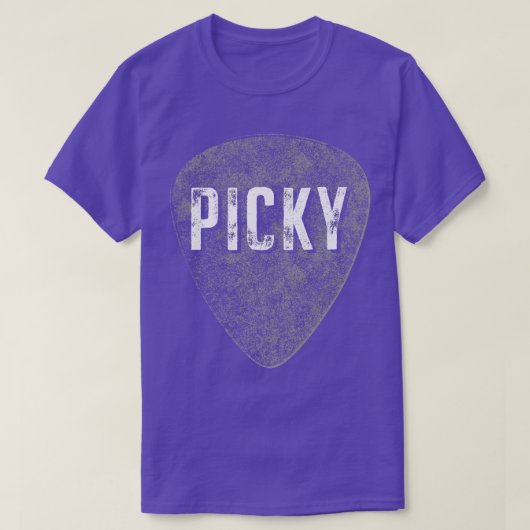 Funny Guitar Picky Vintage Music787 Tシャツ (デザイン正面)