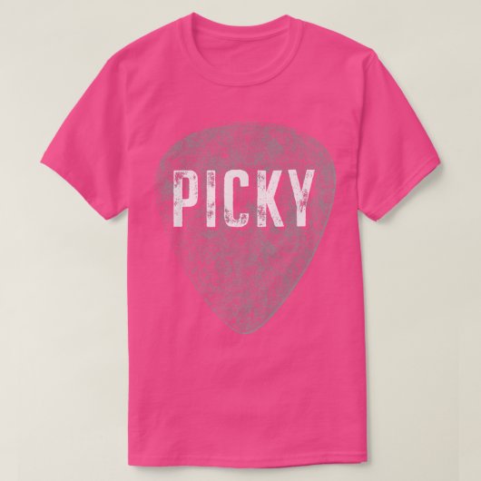 Funny Guitar Picky Vintage Music Tシャツ (デザイン正面)