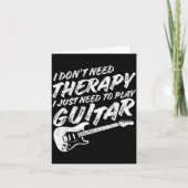 Funny Guitar Player I Just Need To Play Guitar Vin カード (正面)