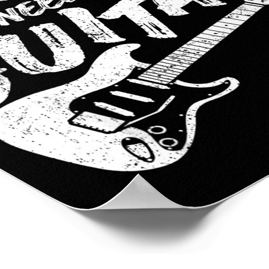 Funny Guitar Player I Just Need To Play Guitar Vin ポスター (角)