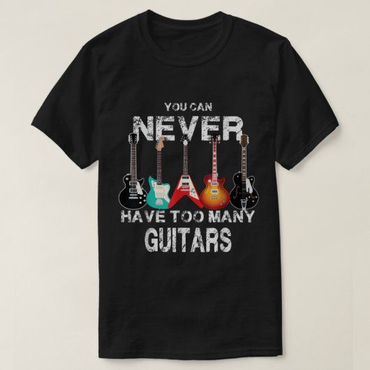 Funny Guitar Player Musician Design Tシャツ (デザイン正面)