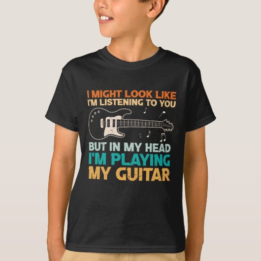 Funny Guitar Player Quote Tシャツ (正面)