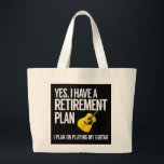 Funny Guitar Player Retirement Gift ラージトートバッグ<br><div class="desc">Funny Guitar Player Retirement Gift</div>