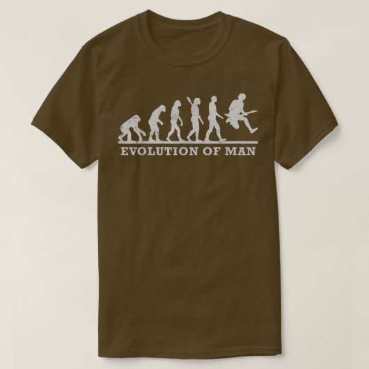Funny Guitarist Guitar Evolution Man 864 Tシャツ (デザイン正面)