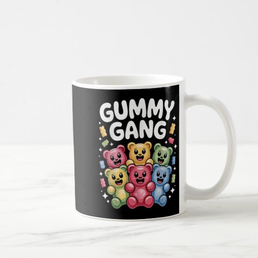 Funny Gummy Bear Design For Men Women Kids Gummy B コーヒーマグカップ (右)