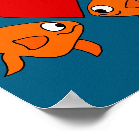Funny Guppy Love Design  ポスター (角)