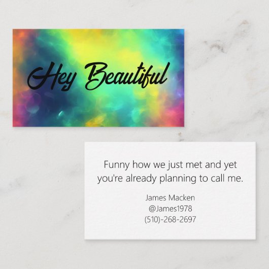 Funny Guys Call Me Date コーリングカード (正面/裏面)