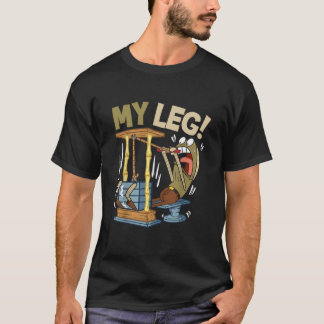 Funny Gym Cartoon | My Leg T‑shirt Design Tシャツ