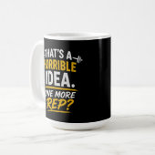 Funny Gym Design “One More Rep” Humor コーヒーマグカップ (正面左)