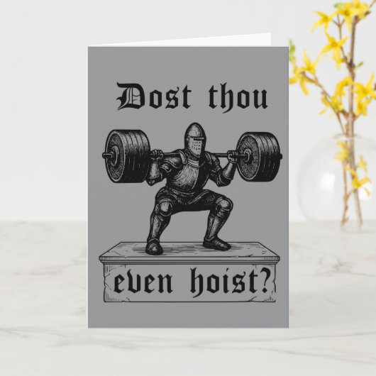 Funny Gym Dost Thou Even Hoist Medieval カード (黄色い花)