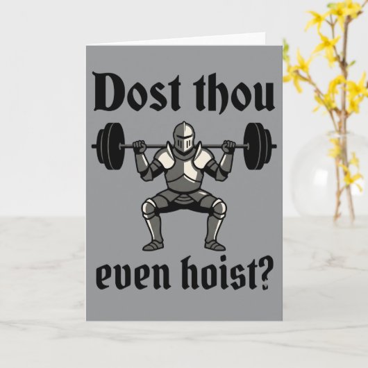 Funny Gym Dost Thou Even Hoist Medieval カード (黄色い花)