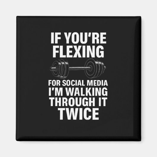 Funny Gym Flexing Workout Bodybuilding 2  マグネット (正面)