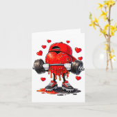 Funny Gym Heart Weightlifting Fitness Workout Drip カード (黄色い花)